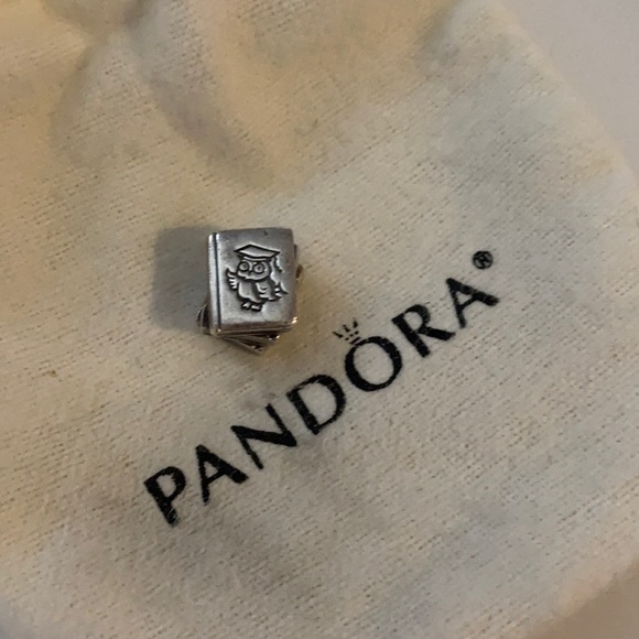 Authentic Sterling Silver Pandora Study Owl Charm - Picture 4 of 8